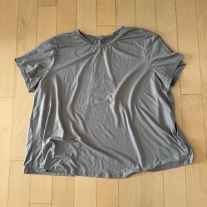 Shein Curve Gray Open Back Athleisure Tshirt